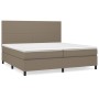 Cama box spring con colchón tela gris taupe 200x200 cm de , Camas y somieres - Ref: Foro24-3141645, Precio: 718,64 €, Descuen...