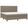 Cama box spring con colchón tela gris taupe 200x200 cm de , Camas y somieres - Ref: Foro24-3141645, Precio: 718,64 €, Descuen...