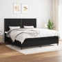 Cama box spring con colchón tela negro 200x200 cm de , Camas y somieres - Ref: Foro24-3141723, Precio: 626,32 €, Descuento: %