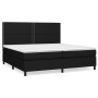 Cama box spring con colchón tela negro 200x200 cm de , Camas y somieres - Ref: Foro24-3141723, Precio: 626,32 €, Descuento: %