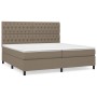 Cama box spring con colchón tela gris taupe 200x200 cm de , Camas y somieres - Ref: Foro24-3142045, Precio: 757,34 €, Descuen...