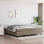 Cama box spring con colchón tela gris taupe 200x200 cm de , Camas y somieres - Ref: Foro24-3144451, Precio: 584,26 €, Descuen...