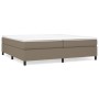 Cama box spring con colchón tela gris taupe 200x200 cm de , Camas y somieres - Ref: Foro24-3144451, Precio: 584,26 €, Descuen...