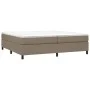 Box spring bed with gray taupe fabric mattress 200x200 cm by , Beds and slatted bases - Ref: Foro24-3144451, Price: 585,10 €,...