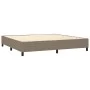 Box spring bed with gray taupe fabric mattress 200x200 cm by , Beds and slatted bases - Ref: Foro24-3144451, Price: 585,10 €,...