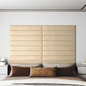 Paneles de pared 12 uds tela color crema 90x15 cm 1,62 m² de , Recubrimiento de paredes - Ref: Foro24-343872, Precio: 49,62 €...