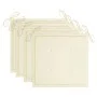 Sillas de jardín 4 uds madera teca con cojines color crema de , Sillas de jardín - Ref: Foro24-3065619, Precio: 349,91 €, Des...