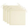 Sillas de jardín 4 uds madera teca con cojines color crema de , Sillas de jardín - Ref: Foro24-3065619, Precio: 386,10 €, Des...