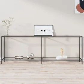 Mesa consola vidrio templado transparente 220x35x75,5 cm de , Mesas auxiliares - Ref: Foro24-331710, Precio: 130,41 €, Descue...