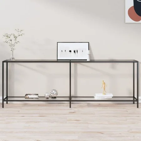 Mesa consola vidrio templado transparente 220x35x75,5 cm de , Mesas auxiliares - Ref: Foro24-331710, Precio: 130,41 €, Descue...
