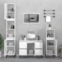 Armario de lavabo madera contrachapada blanco brillo 80x33x60cm de , Tocadores de baño - Ref: Foro24-821278, Precio: 108,03 €...