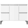 Armario de lavabo madera contrachapada blanco brillo 80x33x60cm de , Tocadores de baño - Ref: Foro24-821278, Precio: 108,03 €...