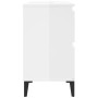 Armario de lavabo madera contrachapada blanco brillo 80x33x60cm de , Tocadores de baño - Ref: Foro24-821278, Precio: 108,03 €...