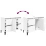 Armario de lavabo madera contrachapada blanco brillo 80x33x60cm de , Tocadores de baño - Ref: Foro24-821278, Precio: 108,03 €...