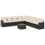 Set de sofás de jardín 10 pzas cojines ratán sintético negro de , Conjuntos de jardín - Ref: Foro24-3258465, Precio: 558,28 €...