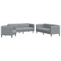 Juego de sofás 3 piezas tela gris claro de , Sofás - Ref: Foro24-3209229, Precio: 644,77 €, Descuento: %