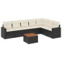 Set de sofás de jardín 8 piezas y cojines ratán sintético negro de , Conjuntos de jardín - Ref: Foro24-3256483, Precio: 469,3...