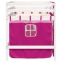 Cama alta para niños con cortinas madera pino rosa 90x190 cm de , Camas y somieres - Ref: Foro24-3283831, Precio: 202,25 €, D...