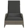 Tumbona con cojín ratán sintético gris 60x205x73 cm de , Tumbonas - Ref: Foro24-368280, Precio: 156,60 €, Descuento: %