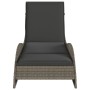 Tumbona con cojín ratán sintético gris 60x205x73 cm de , Tumbonas - Ref: Foro24-368280, Precio: 159,65 €, Descuento: %