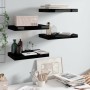 Estante flotante de pared 4 uds MDF negro brillo 40x23x3,8 cm de vidaXL, Estantes y estanterías - Ref: Foro24-323765, Precio:...