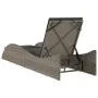 Tumbona con cojín ratán sintético gris 60x205x73 cm de , Tumbonas - Ref: Foro24-368280, Precio: 156,60 €, Descuento: %