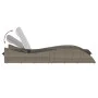 Synthetic rattan sun lounger with gray cushion 60x205x73 cm by , Loungers - Ref: Foro24-368280, Price: 156,60 €, Discount: %