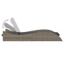 Tumbona con cojín ratán sintético gris 60x205x73 cm de , Tumbonas - Ref: Foro24-368280, Precio: 159,65 €, Descuento: %
