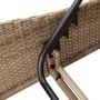 Tumbona con cojín ratán sintético beige 60x205x73 cm de , Tumbonas - Ref: Foro24-368282, Precio: 169,46 €, Descuento: %