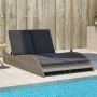 Tumbona con cojines ratán sintético gris 114x205x73 cm de , Tumbonas - Ref: Foro24-368289, Precio: 293,24 €, Descuento: %
