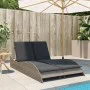 Tumbona con cojines ratán sintético gris 114x205x73 cm de , Tumbonas - Ref: Foro24-368289, Precio: 293,24 €, Descuento: %