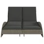 Tumbona con cojines ratán sintético gris 114x205x73 cm de , Tumbonas - Ref: Foro24-368289, Precio: 293,24 €, Descuento: %