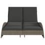 Tumbona con cojines ratán sintético gris 114x205x73 cm de , Tumbonas - Ref: Foro24-368289, Precio: 314,85 €, Descuento: %
