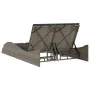 Tumbona con cojines ratán sintético gris 114x205x73 cm de , Tumbonas - Ref: Foro24-368289, Precio: 293,24 €, Descuento: %
