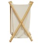 Cesto de la ropa sucia de bambú blanco crema 41,5x36x63,5 cm de , Cestas para ropa - Ref: Foro24-368034, Precio: 26,93 €, Des...