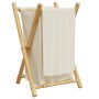 Cesto de la ropa sucia de bambú blanco crema 41,5x36x63,5 cm de , Cestas para ropa - Ref: Foro24-368034, Precio: 26,93 €, Des...
