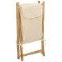 Cesto de la ropa sucia de bambú blanco crema 41,5x36x63,5 cm de , Cestas para ropa - Ref: Foro24-368034, Precio: 26,93 €, Des...