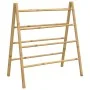 Escalera toallero doble con 4 peldaños bambú 90x50x100 cm de , Toalleros - Ref: Foro24-368036, Precio: 38,42 €, Descuento: %