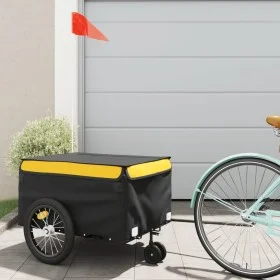 Remolque para bicicleta hierro negro y amarillo 45 kg de , Remolques para bicicletas - Ref: Foro24-94106, Precio: 94,20 €, De...