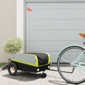 Remolque para bicicleta hierro negro y verde 30 kg de , Remolques para bicicletas - Ref: Foro24-94060, Precio: 85,21 €, Descu...