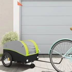 Remolque para bicicleta hierro negro y verde 30 kg de , Remolques para bicicletas - Ref: Foro24-94144, Precio: 96,38 €, Descu...