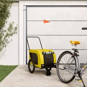 Remolque bicicleta mascotas hierro tela Oxford amarillo negro by , pet strollers - Ref: Foro24-94022, Price: 118,75 €, Discou...