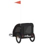Remolque de bicicleta mascotas hierro tela Oxford negro de , Cochecitos para mascotas - Ref: Foro24-93968, Precio: 105,90 €, ...