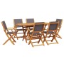 Set de comedor de jardín 7 pzas tela madera maciza antracita de , Conjuntos de jardín - Ref: Foro24-3281713, Precio: 479,73 €...