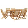 Set de comedor jardín 7 pzas polipropileno madera maciza beige de , Conjuntos de jardín - Ref: Foro24-3281711, Precio: 713,98...