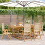 Set de comedor de jardín 7 pzas ratán PE madera maciza beige de , Conjuntos de jardín - Ref: Foro24-3281732, Precio: 834,13 €...