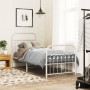Estructura cama metal con cabecero y pie cama blanca 80x200 cm de , Camas y somieres - Ref: Foro24-376658, Precio: 92,37 €, D...