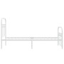 Estructura cama metal con cabecero y pie cama blanca 80x200 cm de , Camas y somieres - Ref: Foro24-376658, Precio: 92,37 €, D...