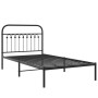 Estructura de cama con cabecero metal negro 100x200 cm de , Camas y somieres - Ref: Foro24-376595, Precio: 101,04 €, Descuent...