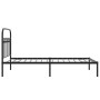 Estructura de cama con cabecero metal negro 100x200 cm de , Camas y somieres - Ref: Foro24-376595, Precio: 101,04 €, Descuent...
